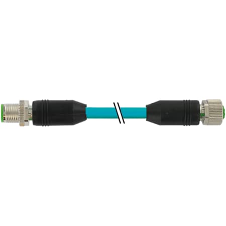 Murrelektronik M12 male 0 Degree / male 0 Degree shielded X-cod. Gigabit, TPE 4x2x26AWG SF/UTP CA 7700-44571-S4U0500